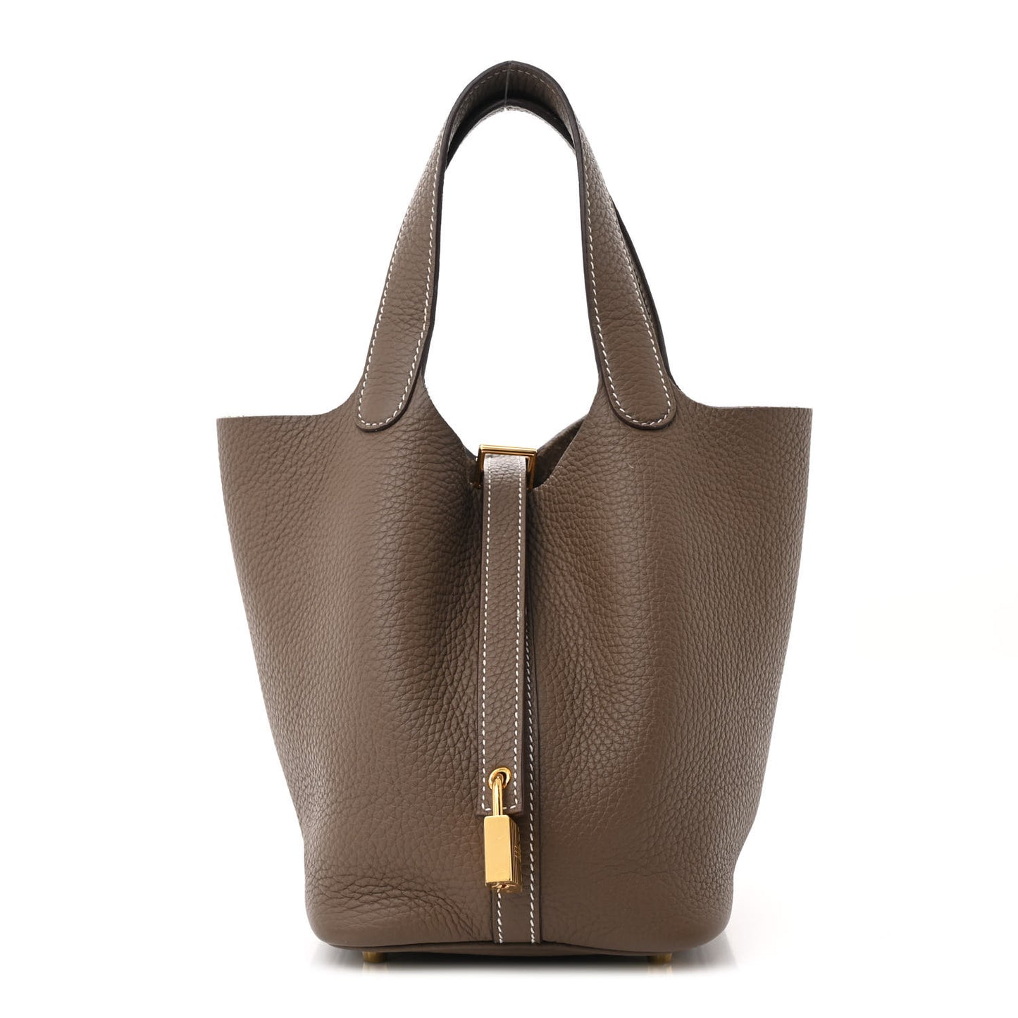 Taurillon Clemence Picotin Lock 18 PM Etoupe