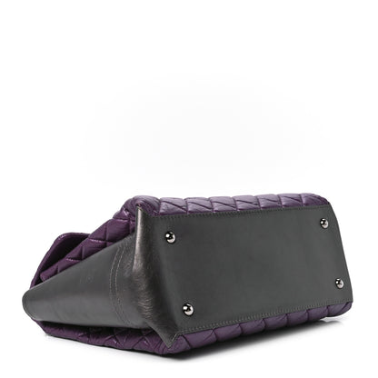 Chanel Metallic Calfskin Medium Lady Pearly Flap Dark Purple 4 of 12