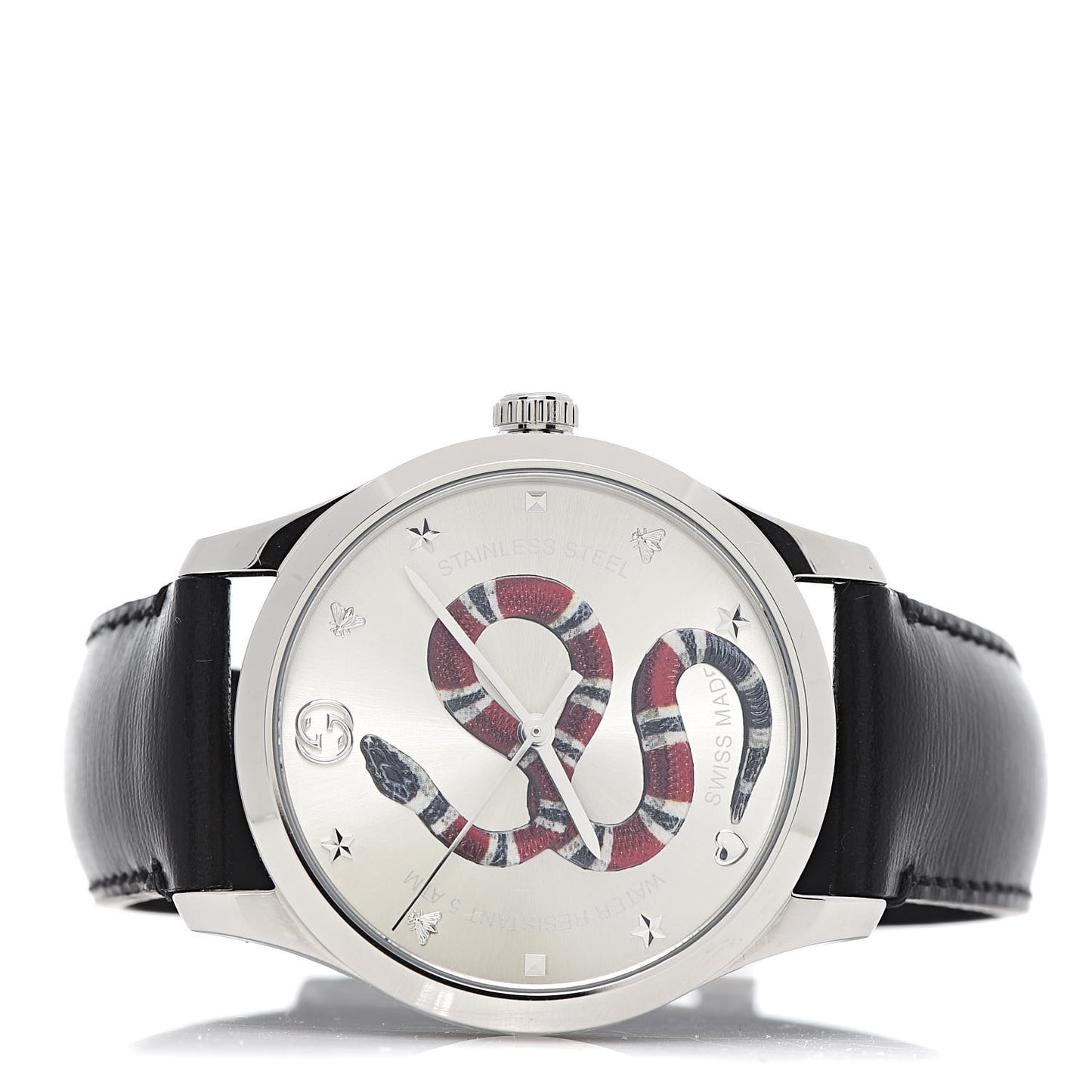 Stainless Steel Calfskin 38mm G-Timeless Snake Quartz Watch
