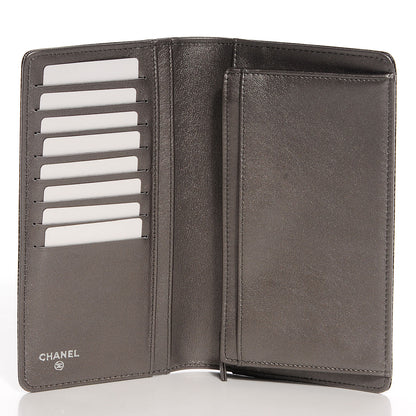Chanel Caviar Yen Wallet Dark Silver 5 of 9