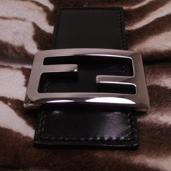 Fendi Calf Hair Zebra Print Baguette Handbag Bag 11 of 14