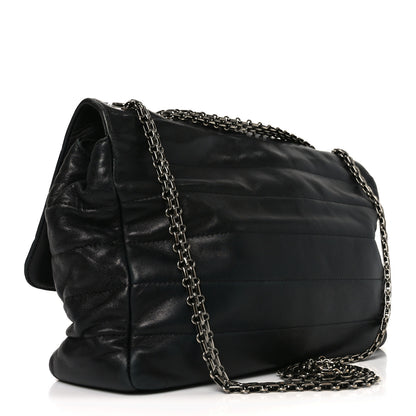Chanel Lambskin Horizontal Quilt Jumbo Mademoiselle Flap Black 3 of 10