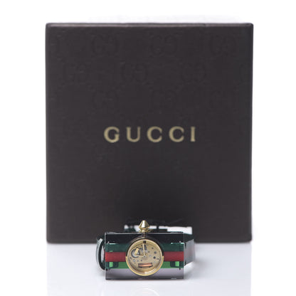 Gucci Stainless Steel Calfskin Plexiglass 24mm Skeleton Quartz Watch 5 of 5