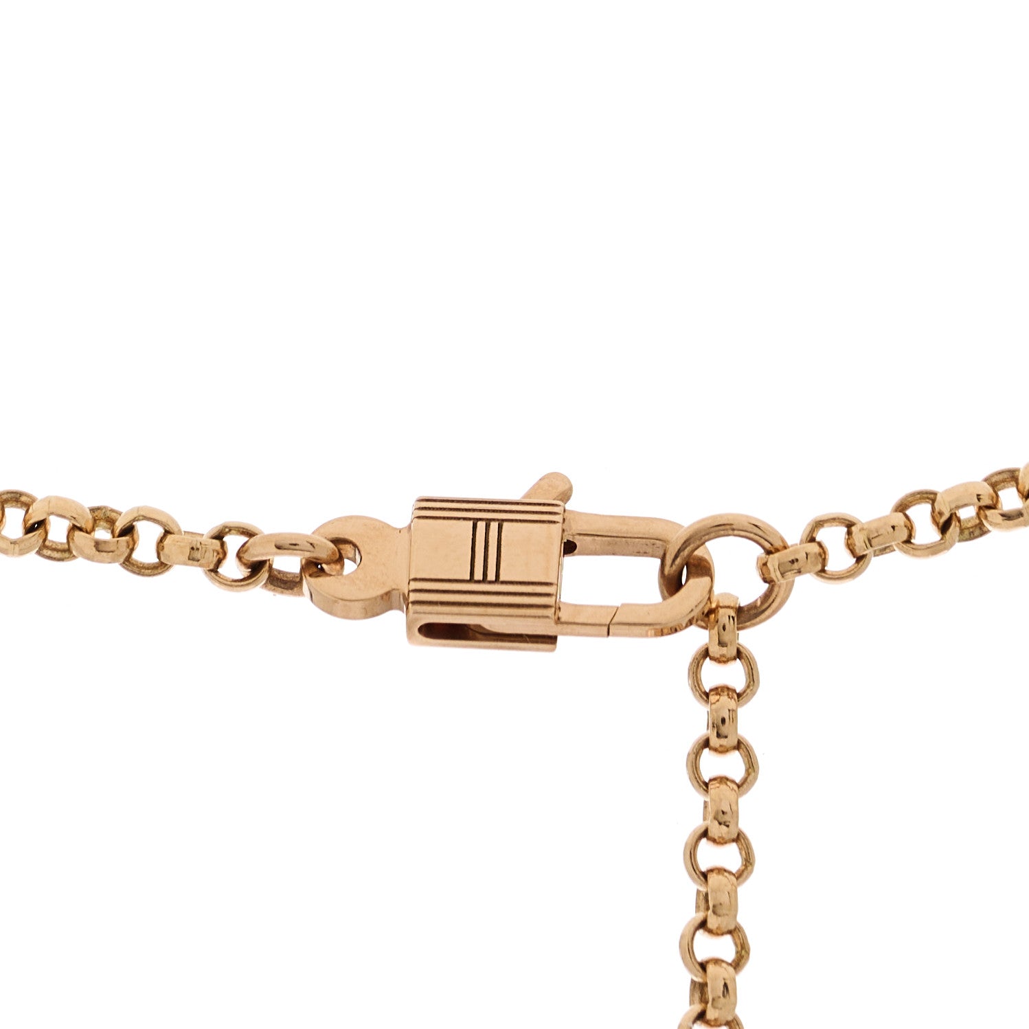 Hermes 18K Rose Gold Kelly Clochette Necklace 6 of 7