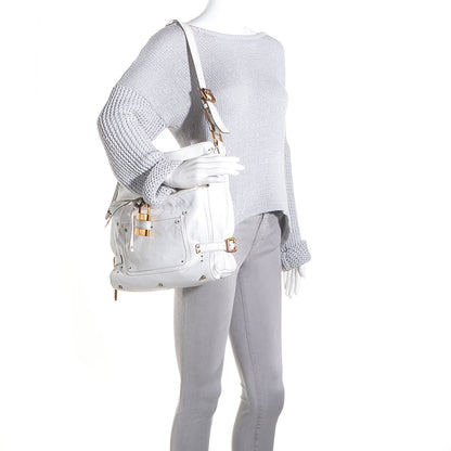 Chloe Leather Large Paddington Shoulder Bag White 2 of 8