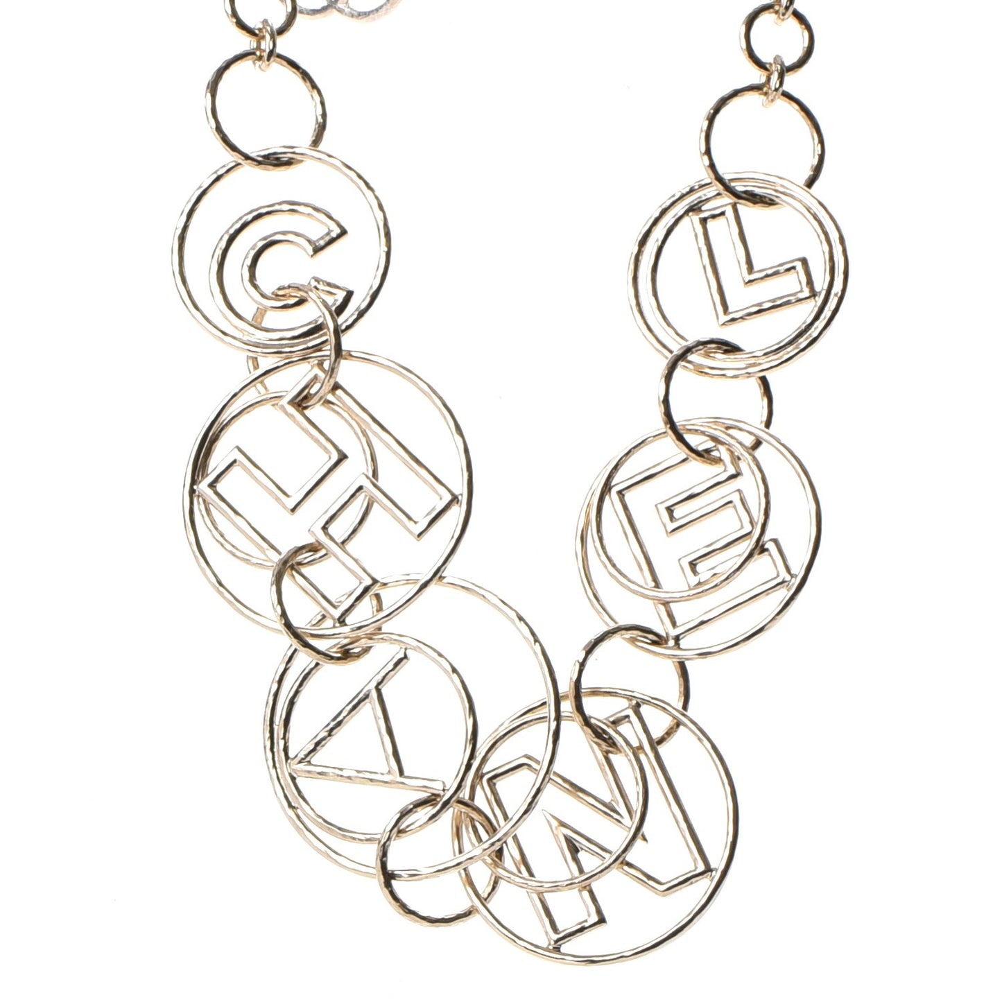 Hoop Cuba Logo Necklace Gold