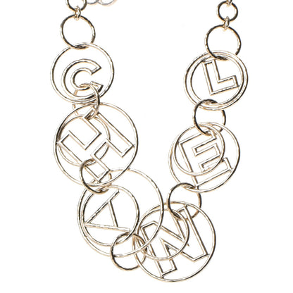 Chanel Hoop Cuba Logo Necklace Gold 1 of 7