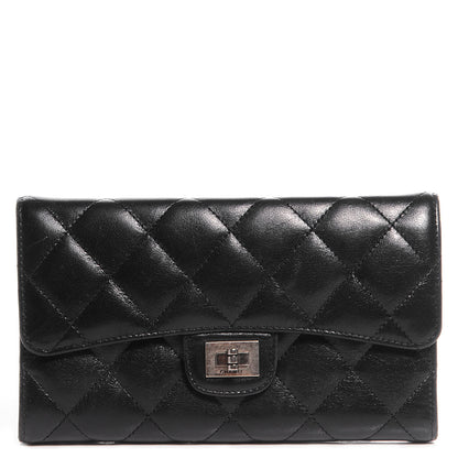 Chanel Calfskin Quilted Reissue Long Flap Wallet Black 1 of 7