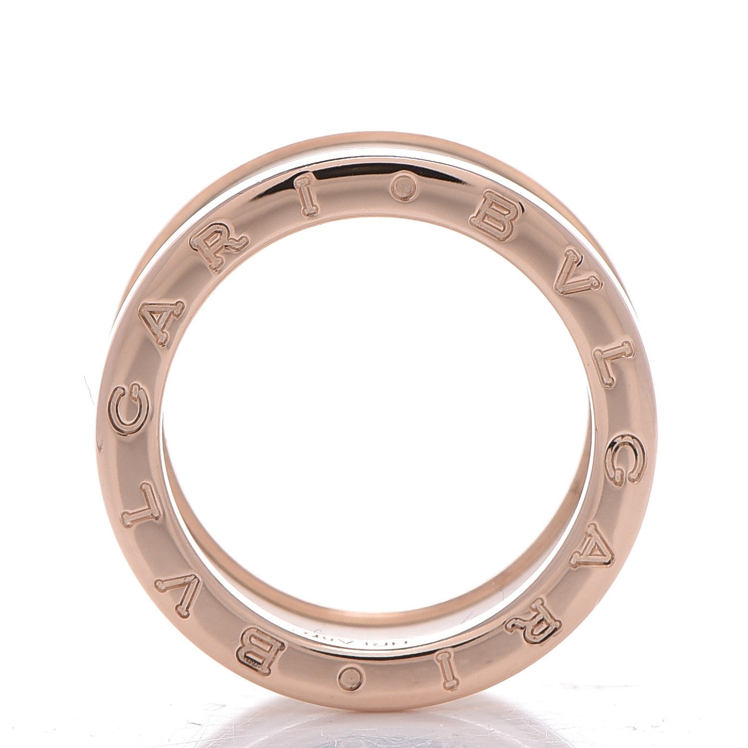 Bulgari 18K Rose Gold White Ceramic B.Zero1 Four-Band Ring 55 7.25 5 of 6