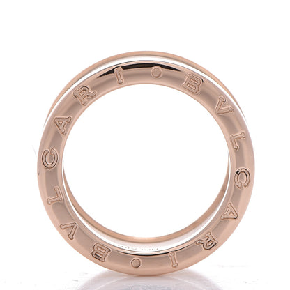 Bulgari 18K Rose Gold White Ceramic B.Zero1 Four-Band Ring 55 7.25 5 of 6