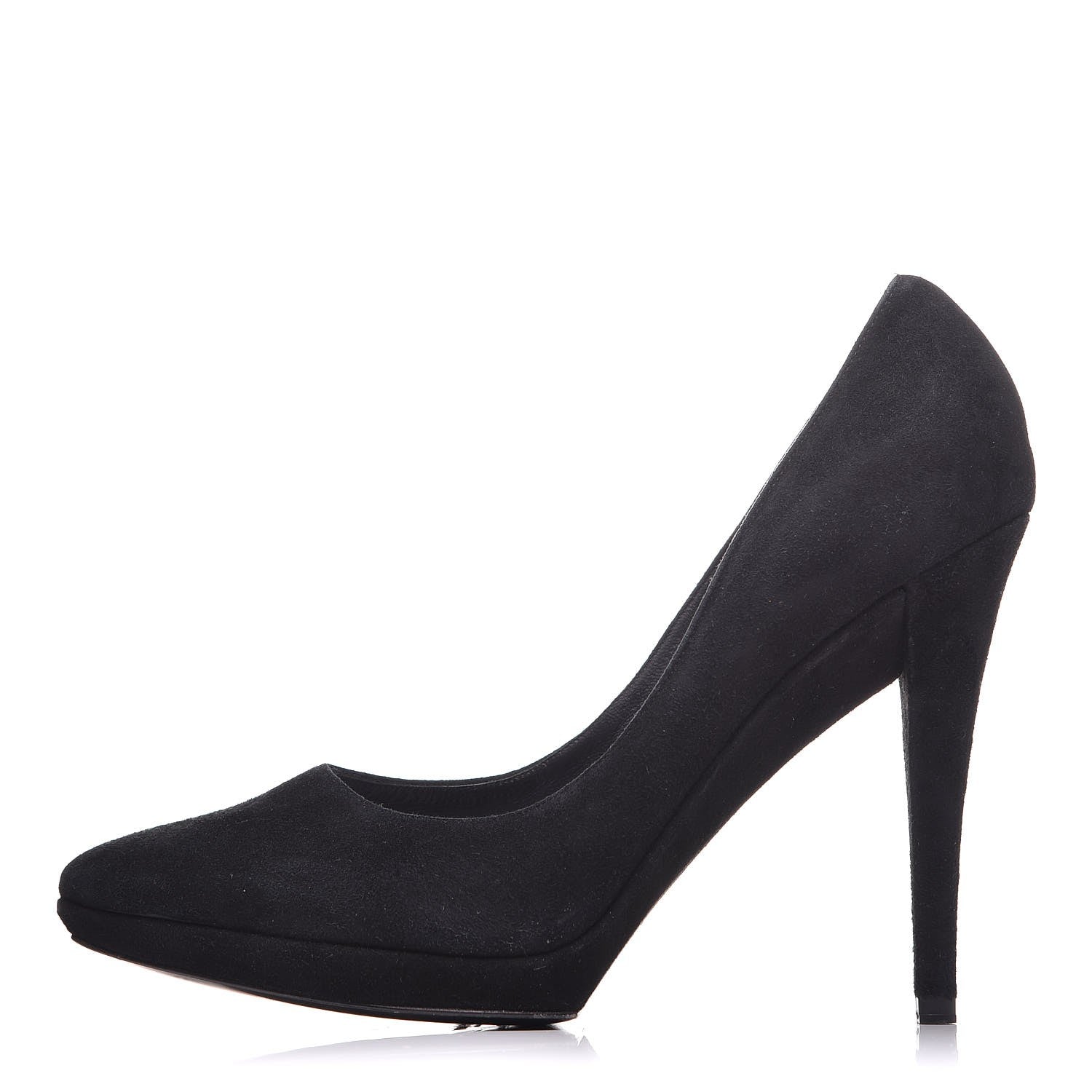 Saint Laurent Suede Pointed Toe Platform Pumps 36 Black 1 of 10