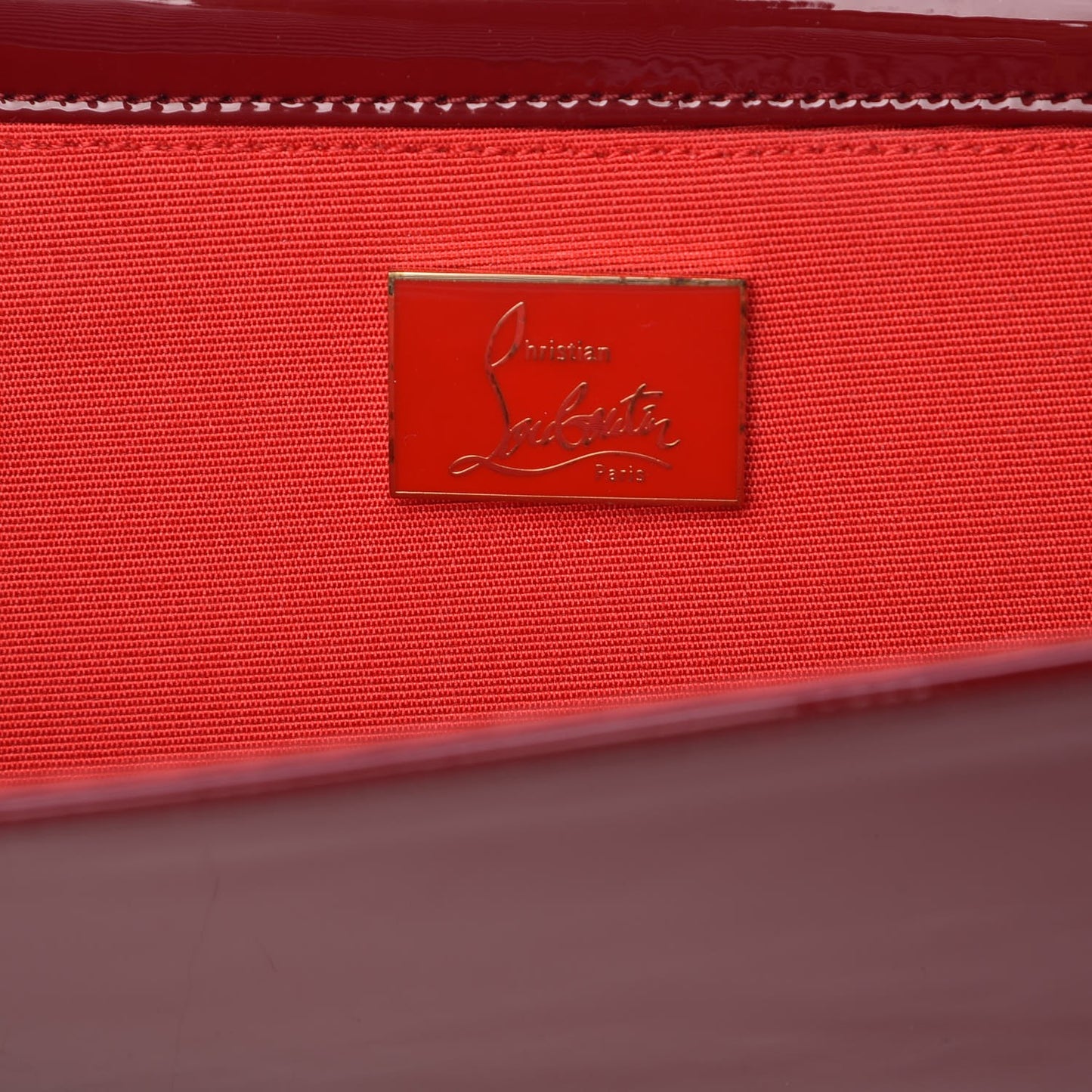 Patent Spikes Pigalle Clutch Rouge Imperial