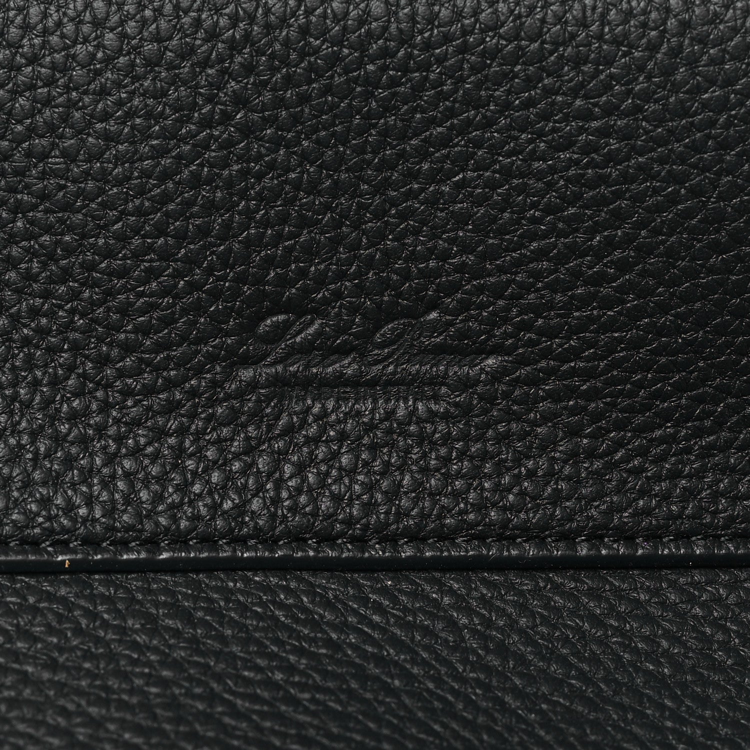 Loro Piana Grained Calfskin Medium Sesia Black 7 of 10
