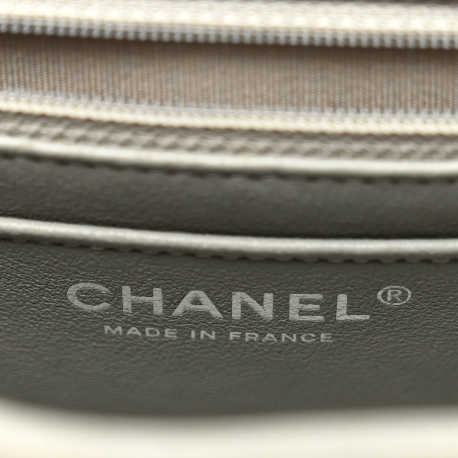 Chanel Caviar Quilted Mini Rectangular Flap Light Grey 6 of 13