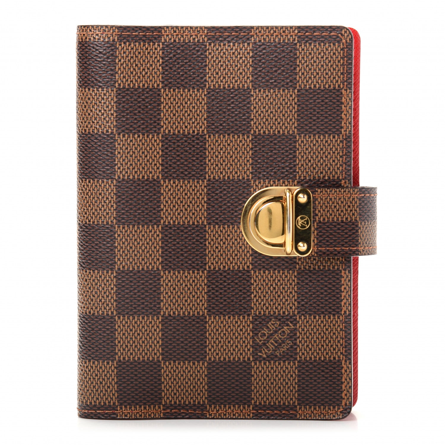 Louis Vuitton Damier Ebene Koala Small Ring Agenda Cover Red 1 of 7