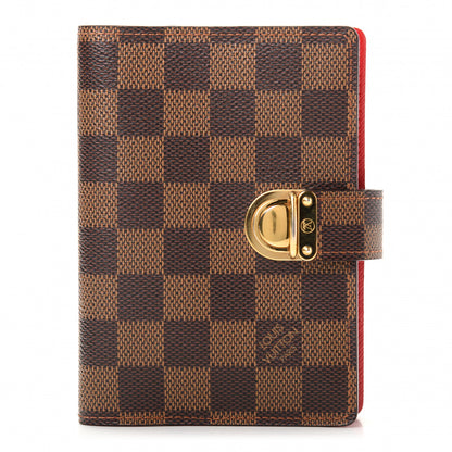 Louis Vuitton Damier Ebene Koala Small Ring Agenda Cover Red 1 of 7