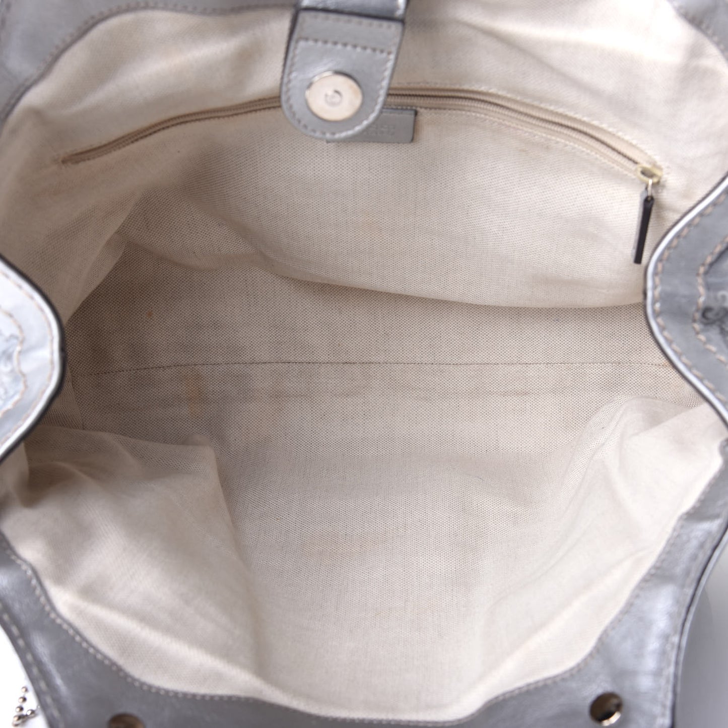Guccissima Medium Sukey Tote Silver