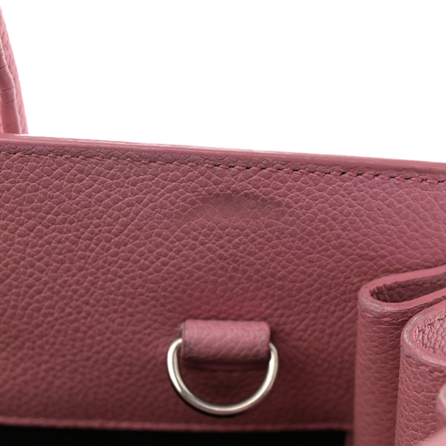 Grained Calfskin Baby Sac De Jour Dark Rose