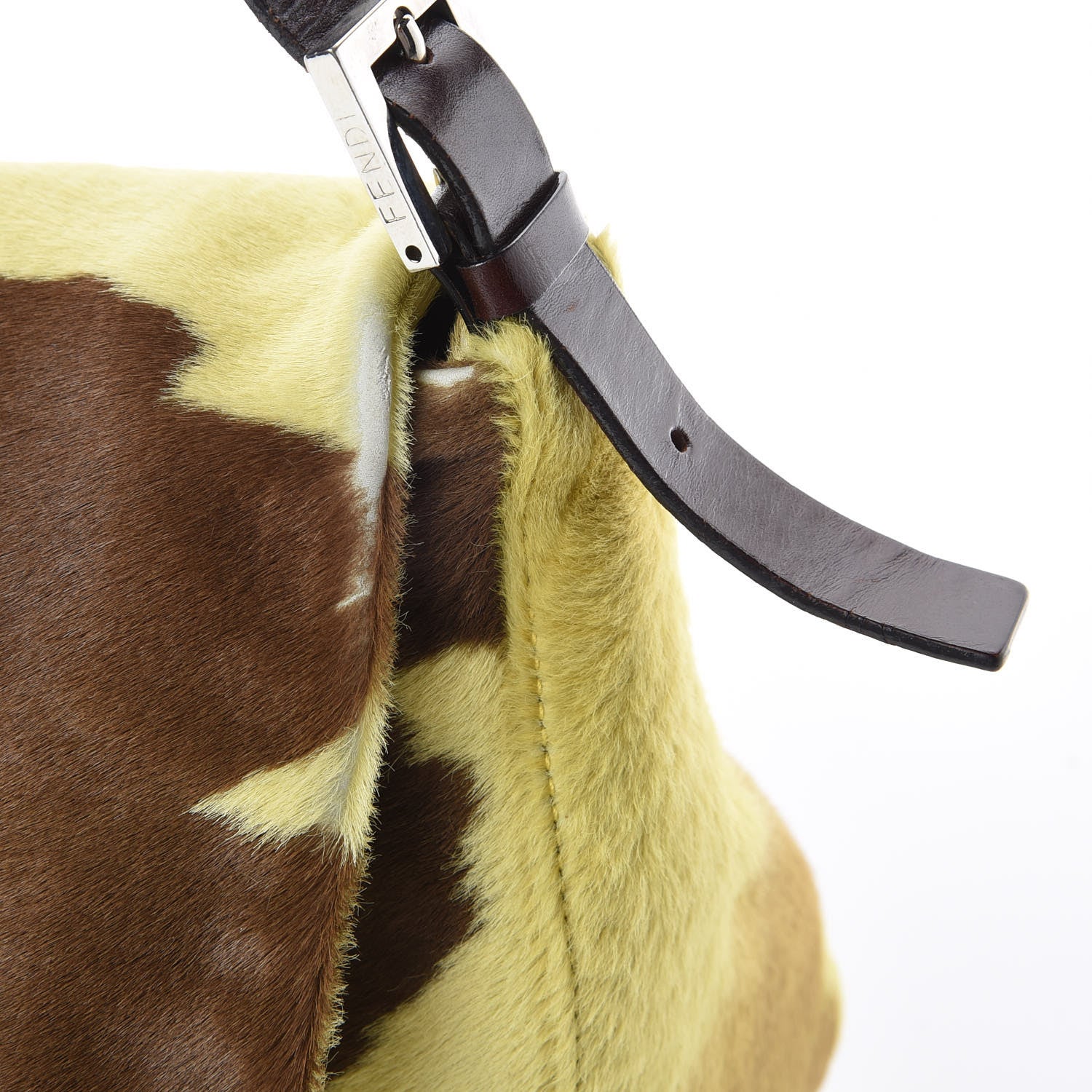 Fendi Calf Hair Mama Baguette Yellow Brown 7 of 11