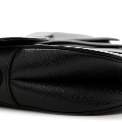Christian Dior Grained Calfskin Saddle Bag Black 9 of 10