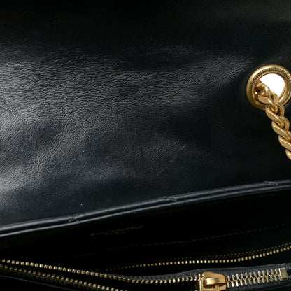Saint Laurent Calfskin Y Quilted Monogram Medium Loulou Chain Satchel Black 11 of 17