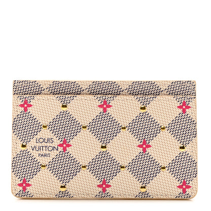 Louis Vuitton Damier Azur Studded Card Holder 1 of 6