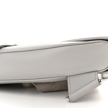 Christian Dior Grained Calfskin Kim Jones Saddle Bag Light Grey 10 of 14