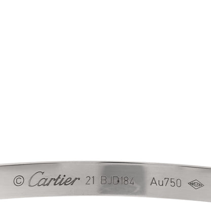Cartier 18K White Gold LOVE Cuff Bracelet 21 3 of 4