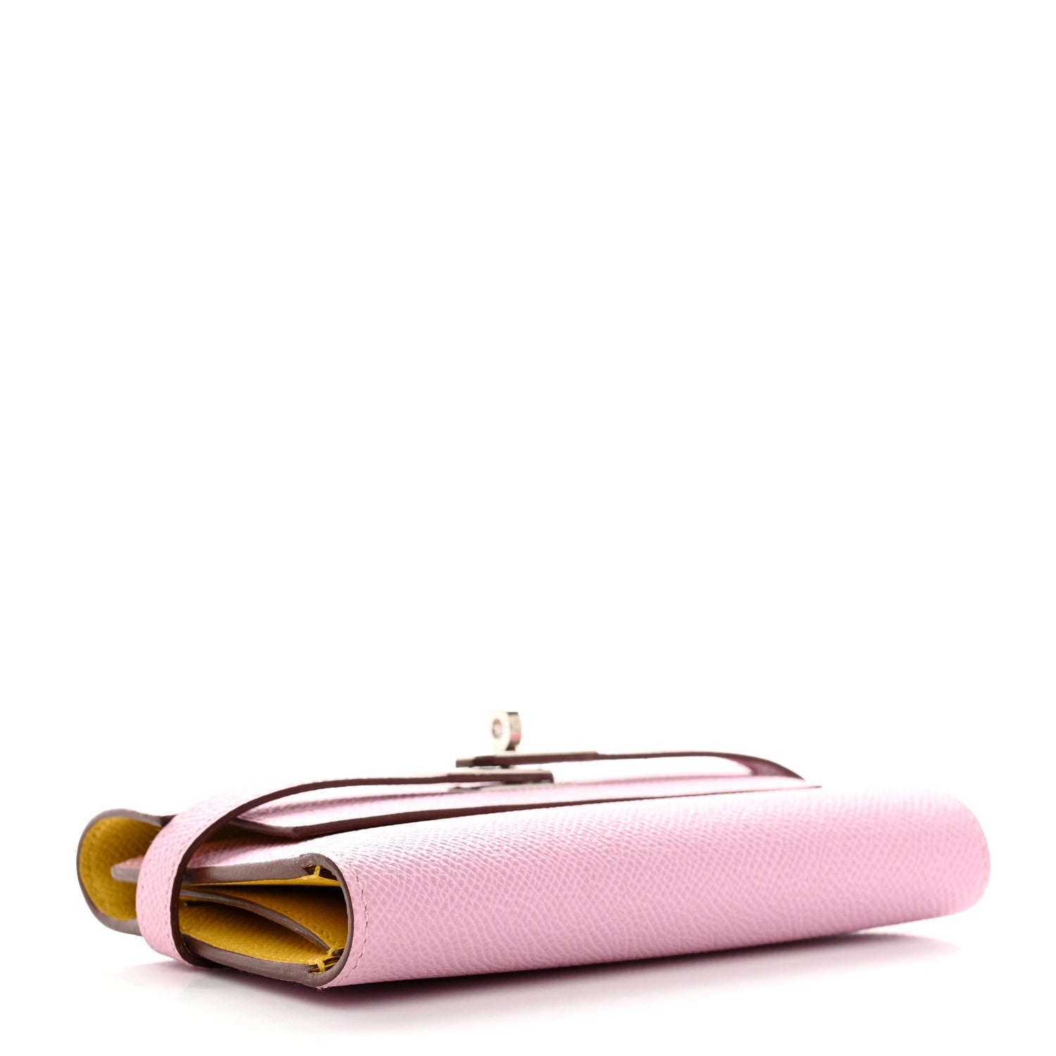Hermes Epsom Medium Kelly Wallet Mauve Sylvestre Jaune De Naples 4 of 7