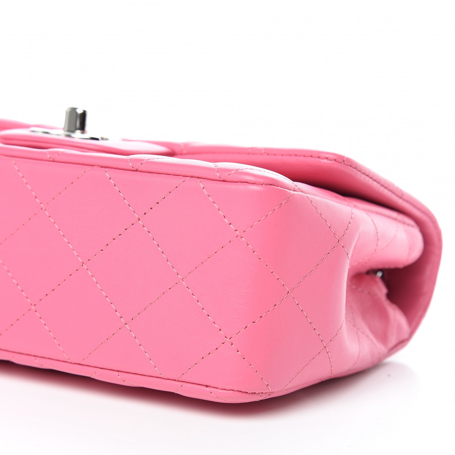 Chanel Lambskin Quilted Mini Rectangular Flap Pink 6 of 12