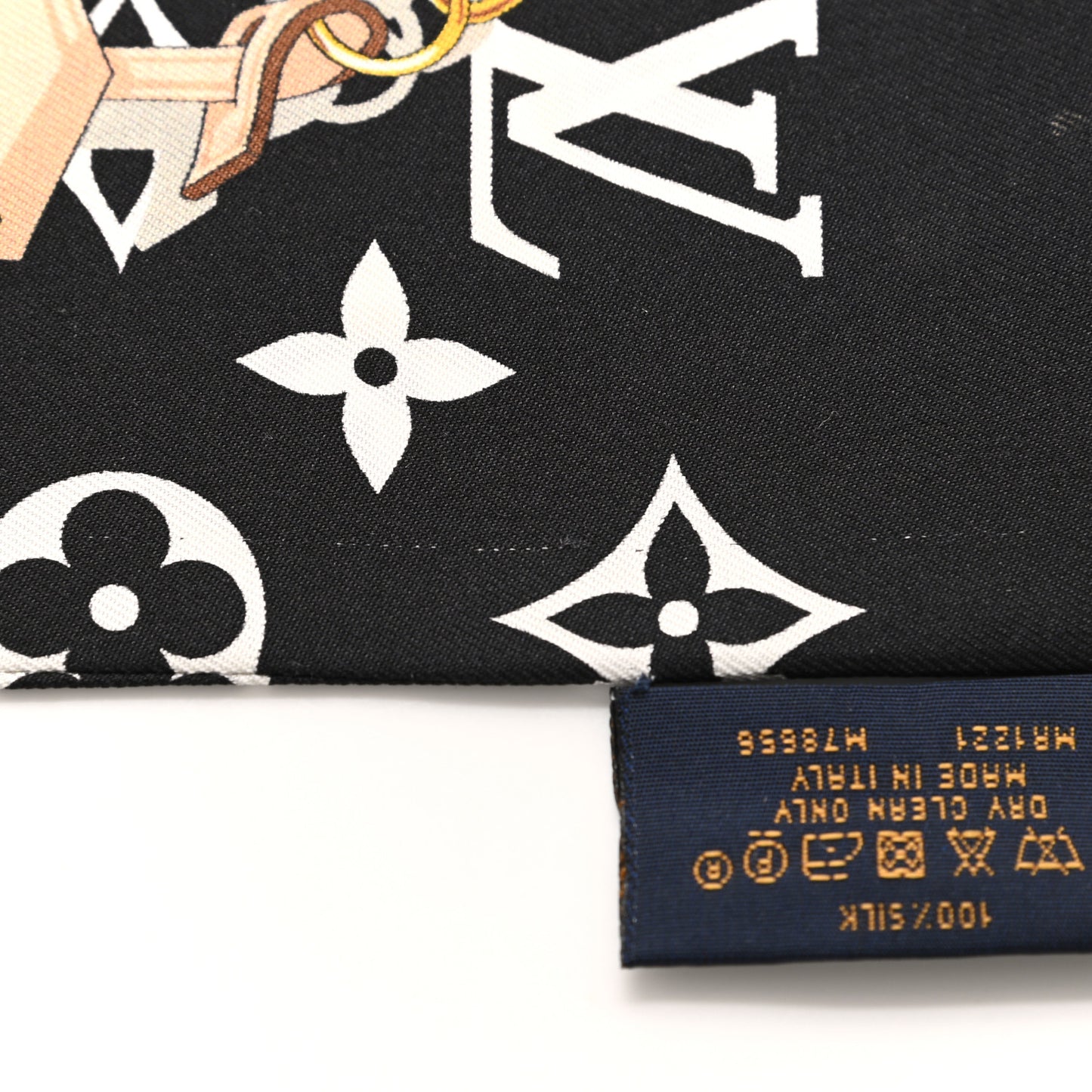 Silk Monogram Confidential Bandeau Black