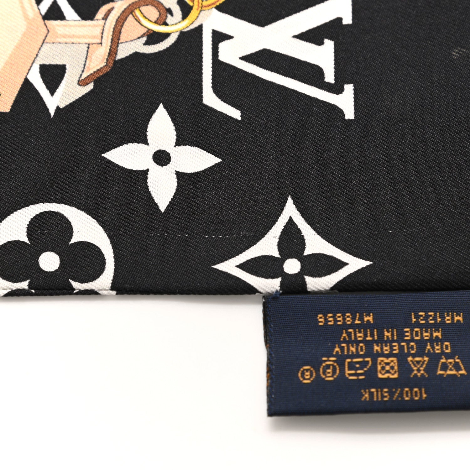 Louis Vuitton Silk Monogram Confidential Bandeau Black 4 of 4