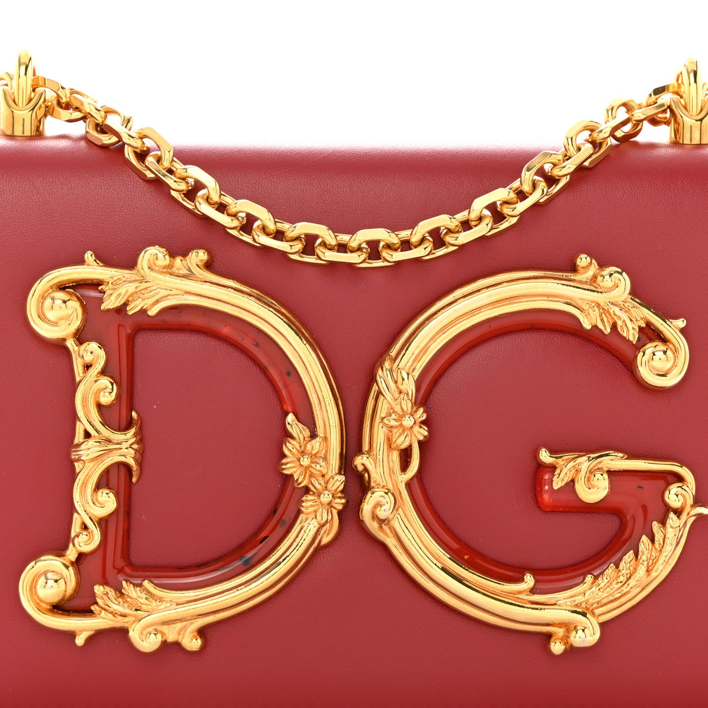 Nappa DG Girls Shoulder Bag Red