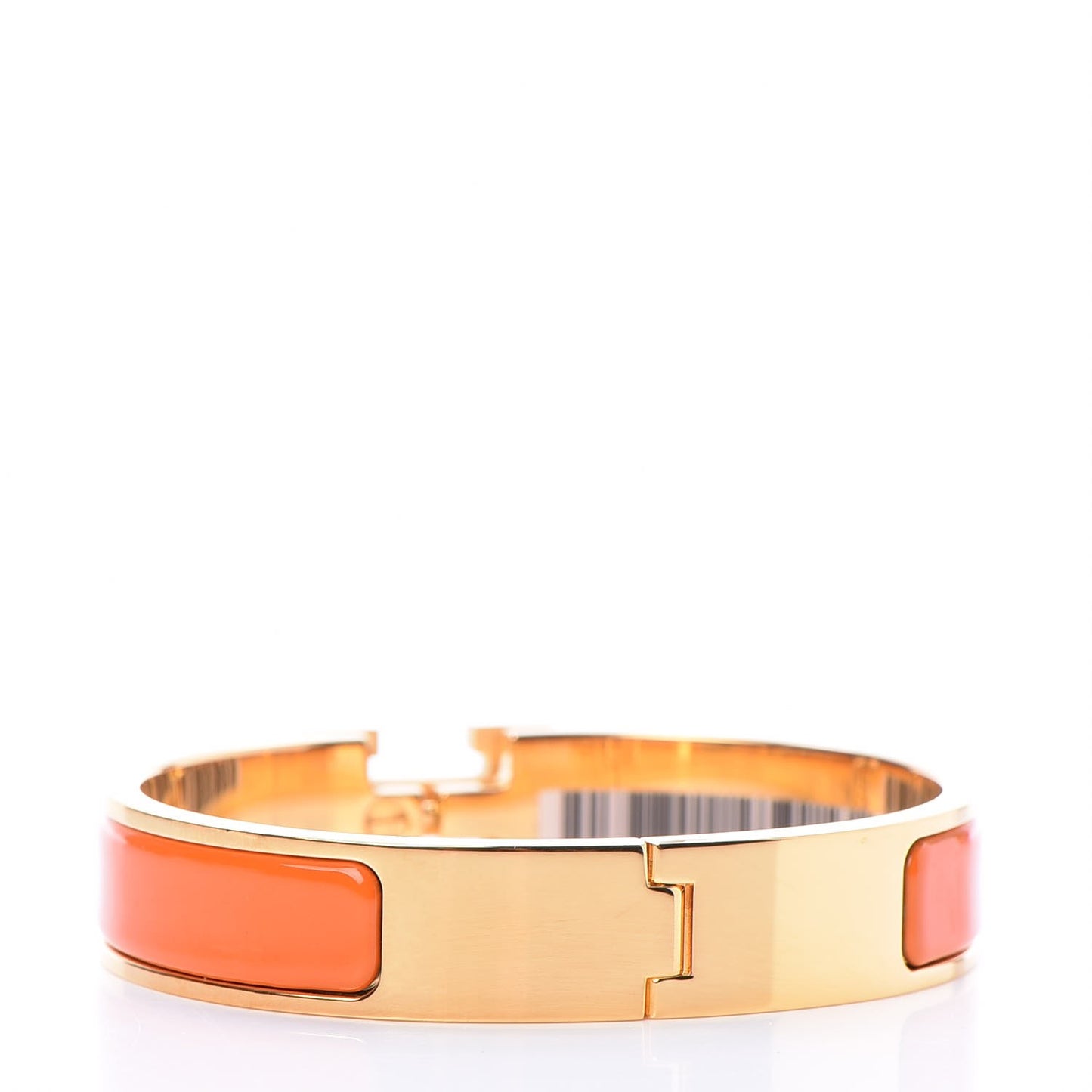 Enamel Narrow Clic Clac H Bracelet PM Orange