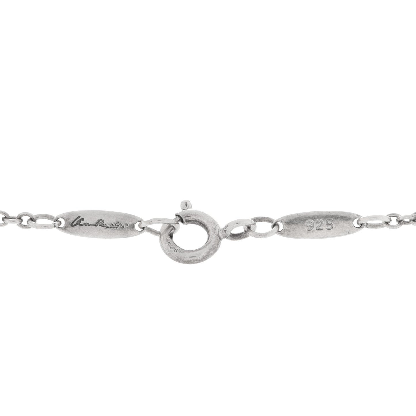 Sterling Silver 22mm Elsa Peretti Open Heart Pendant Necklace