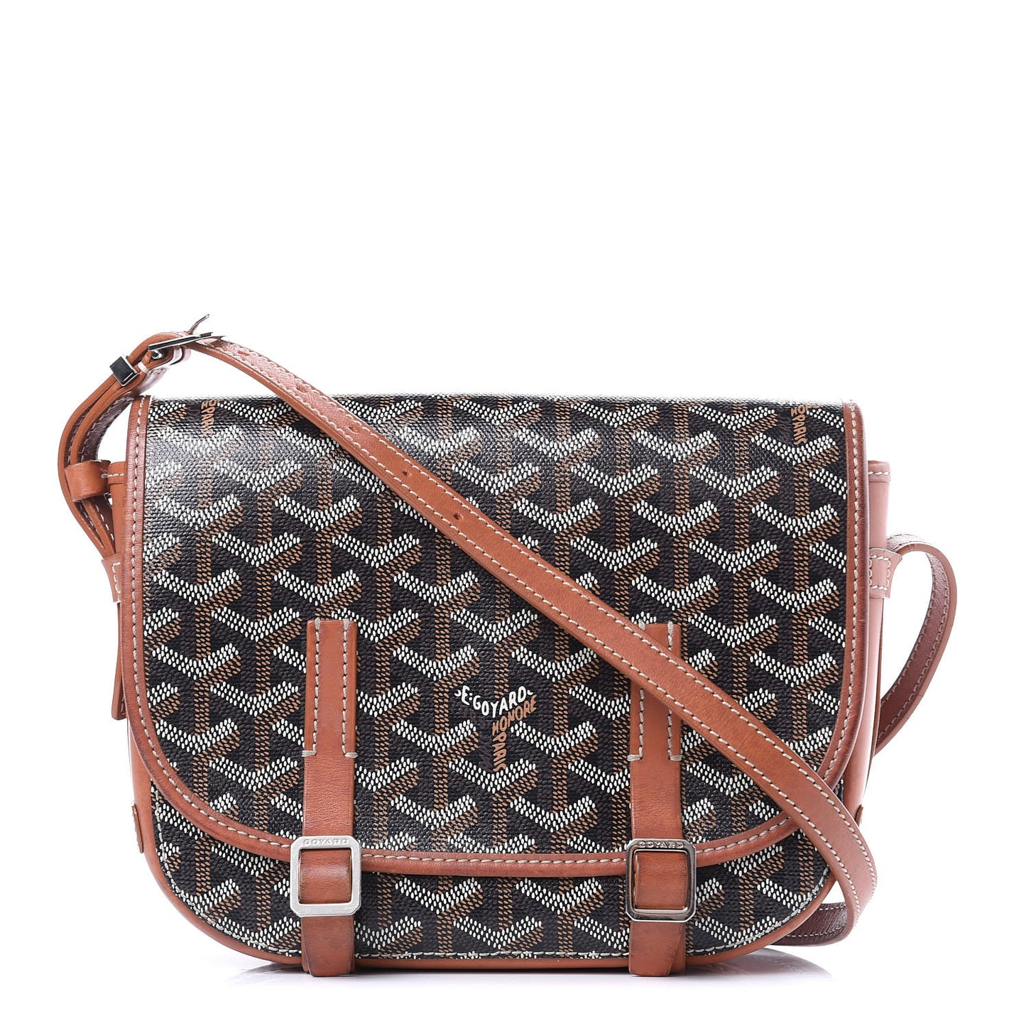 Goyardine Belvedere PM Messenger Bag Black Gold