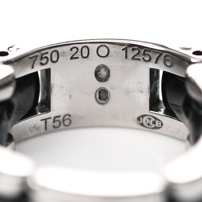 Chanel 18K White Gold Black Ceramic Medium Ultra Ring 56 7.5 4 of 4