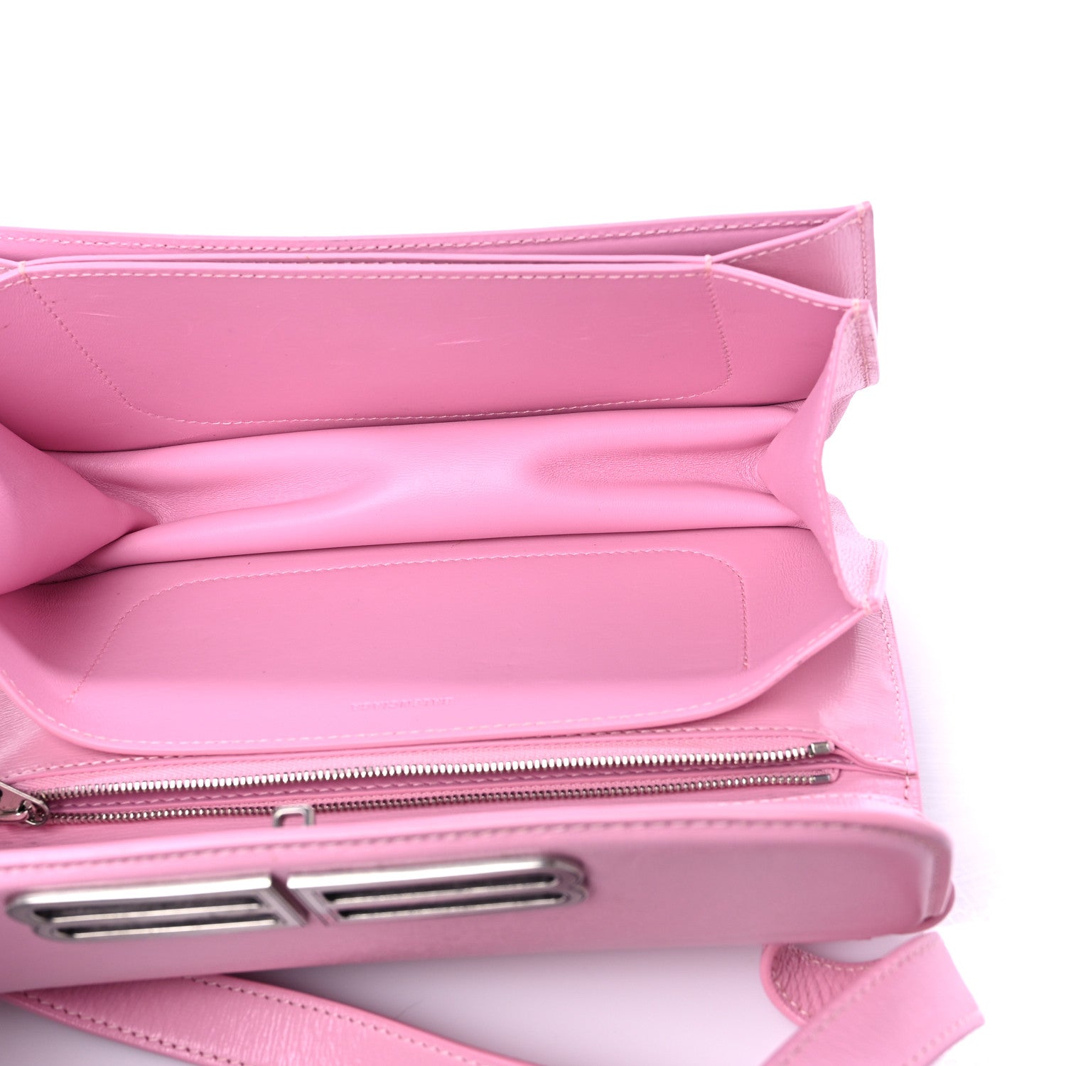 Balenciaga Calfskin Stripe Embossed Small Gossip Bag Candy Pink 4 of 12
