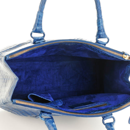 Nancy Gonzalez Crocodile Executive Double Zip Tote Blue 5 of 7