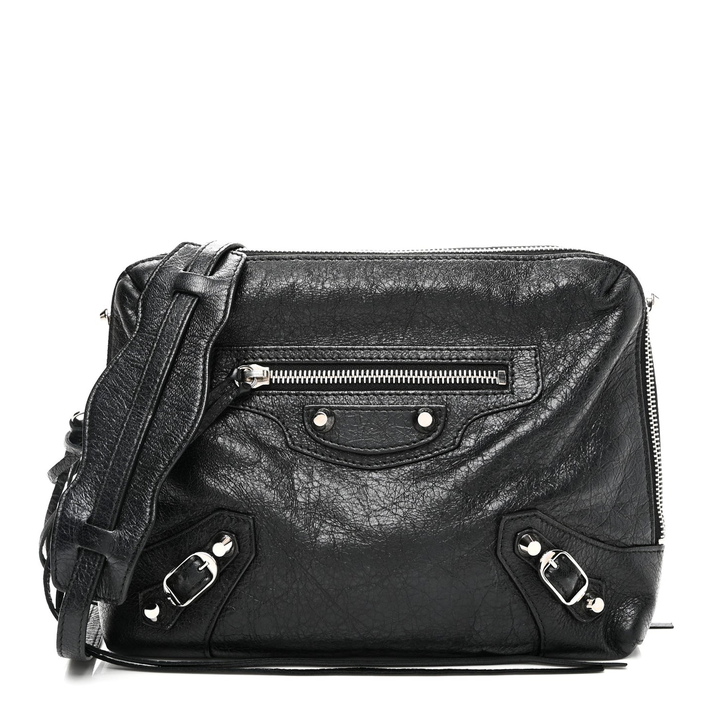 Agneau Classic Hardware XS Reporter Crossbody Black