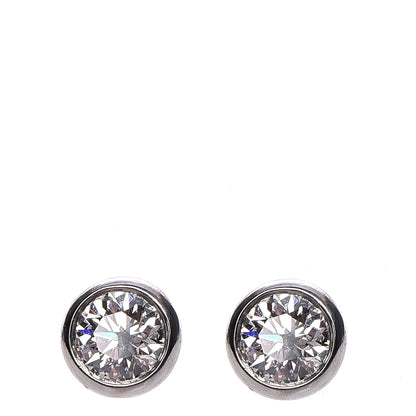Tiffany Platinum Diamond .34ctw Elsa Peretti Diamonds By The Yard Earrings 1 of 11