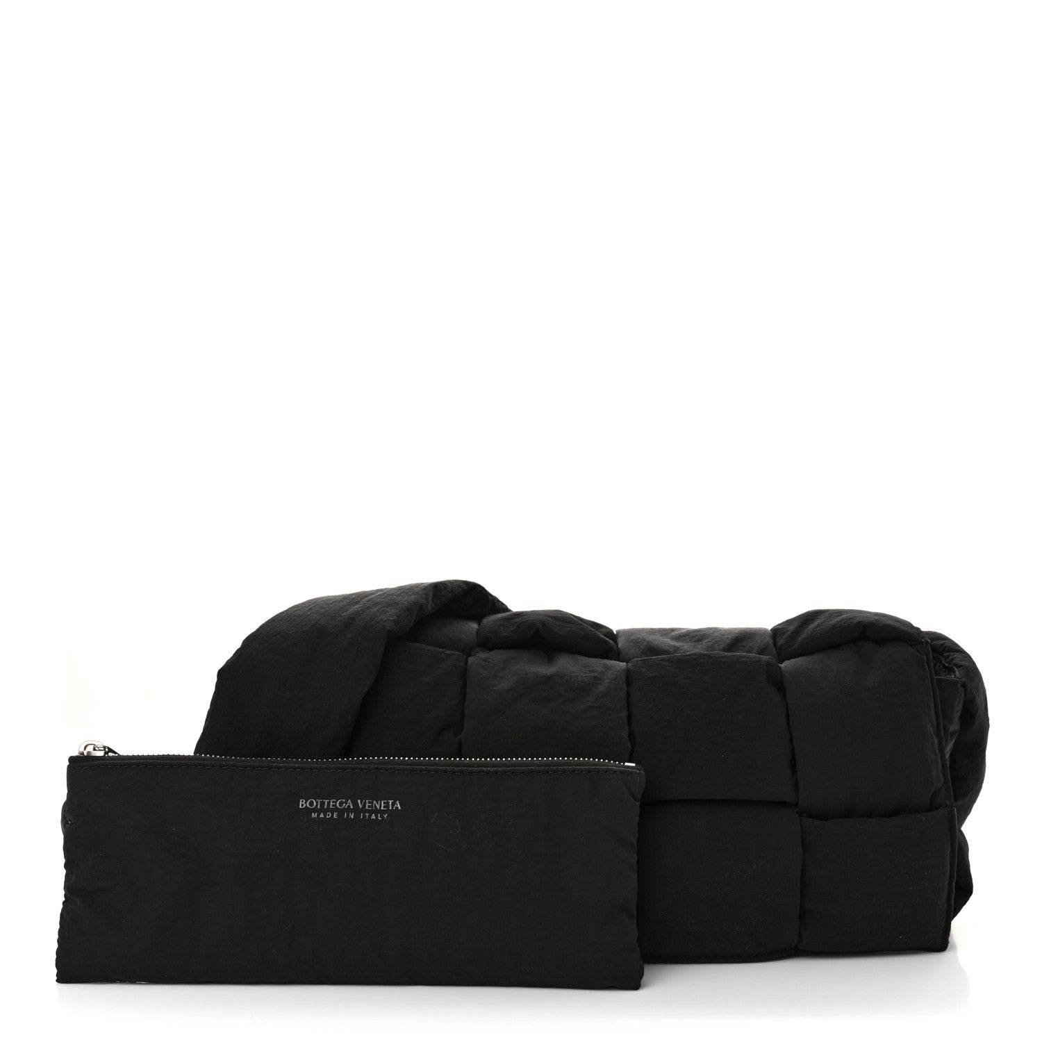 Bottega Veneta Nylon Intrecciato Padded Tech Cassette Bag Black 3 of 11
