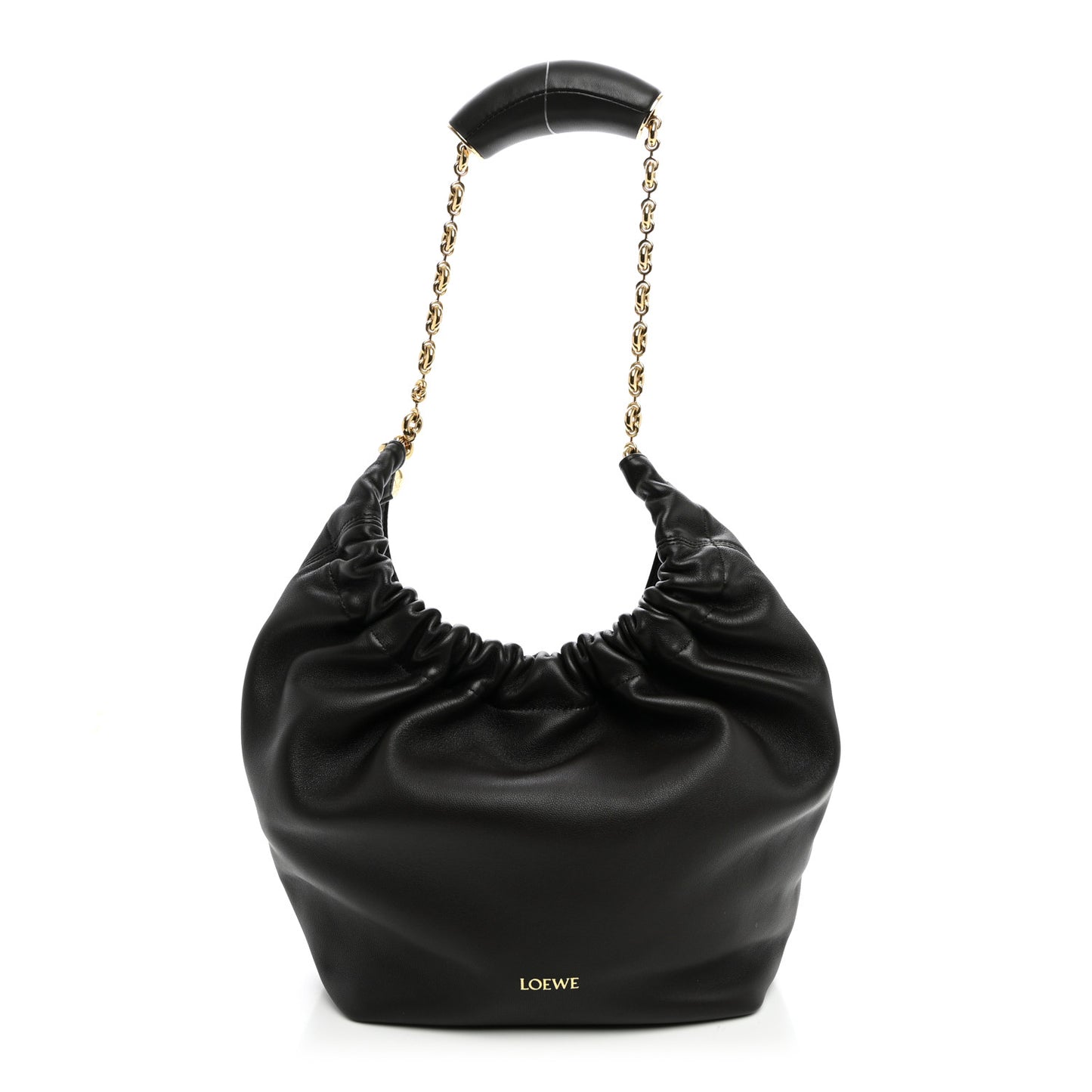 Nappa Small Squeeze Bag Chocolate