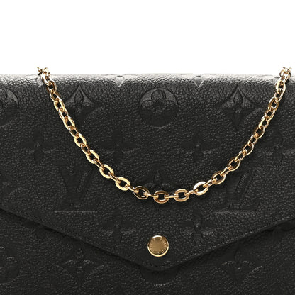 Louis Vuitton Empreinte Pochette Felicie Chain Wallet Black 8 of 10