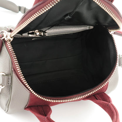 Alexander Wang Nubuck Soft Pebbled Calfskin Mini Rockie Beet Stone Rhodium Hardware 5 of 8