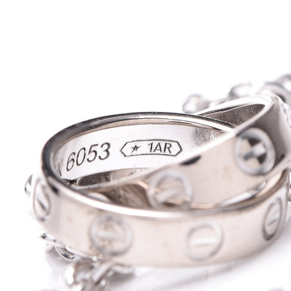 Cartier 18K White Gold Interlocking LOVE Bracelet 7 of 8