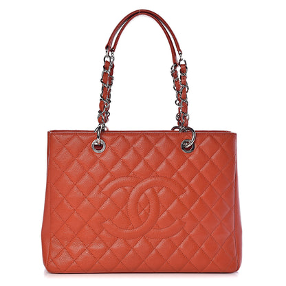 Chanel Caviar Quilted Grand Shopping Tote GST Orange 1 of 19
