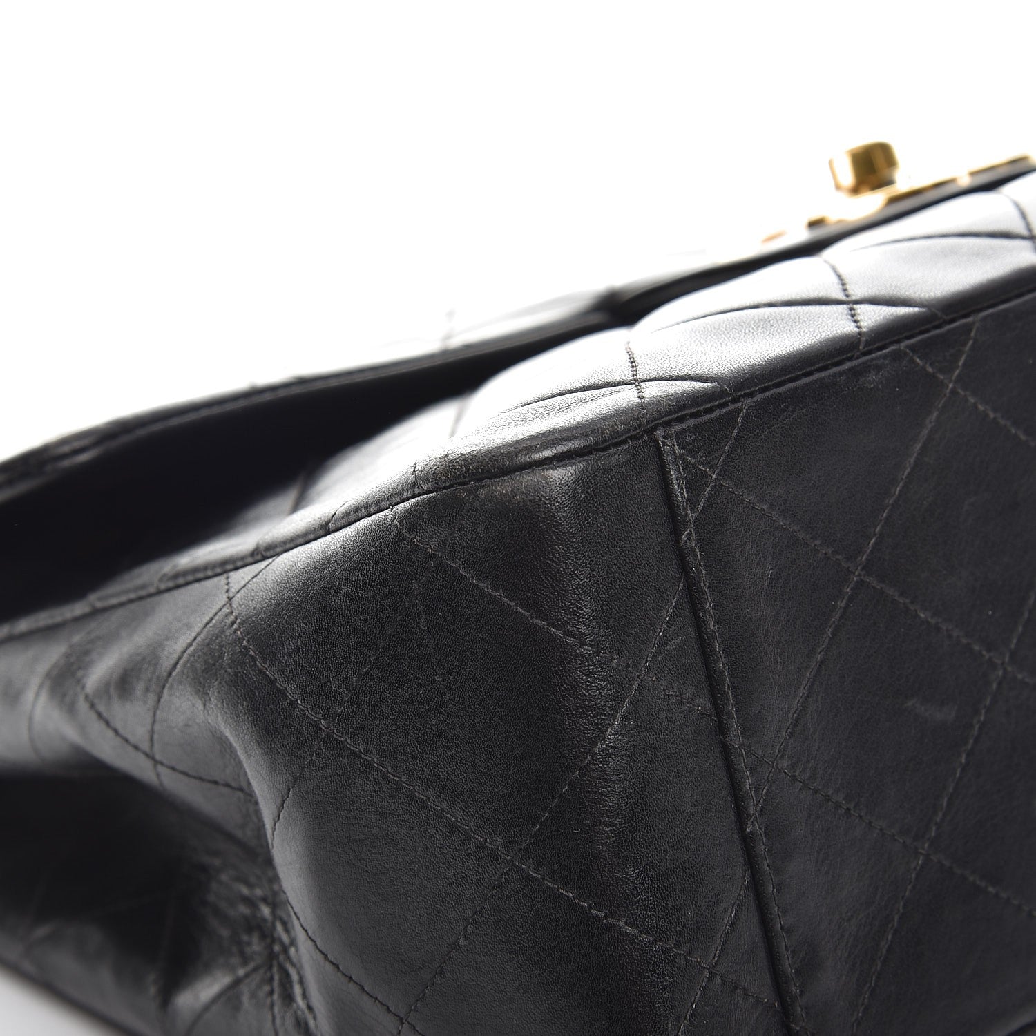 Chanel Lambskin Quilted XL Jumbo Single Flap Black 11 of 16