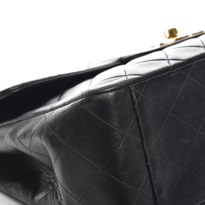Chanel Lambskin Quilted XL Jumbo Single Flap Black 11 of 16