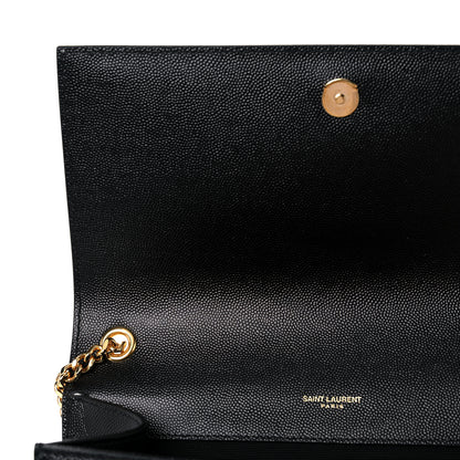 Saint Laurent Grain De Poudre Medium Classic Monogram Kate Satchel Black 13 of 15